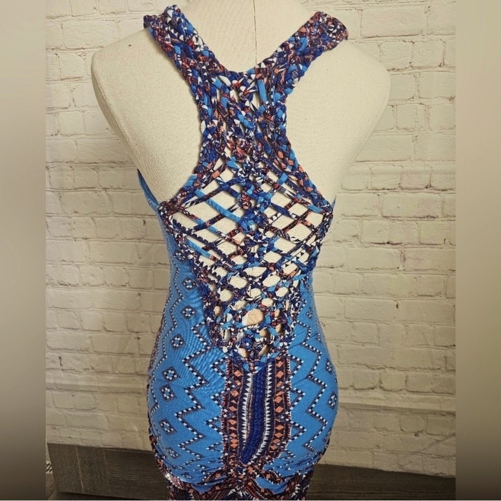 Sky Hiu Ruched Mini Dress | Small | EUC